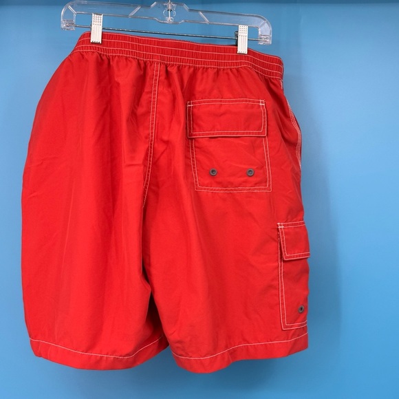 Tommy Bahama Red Board Shorts with Classic Surf Style - Picture 2 of 6